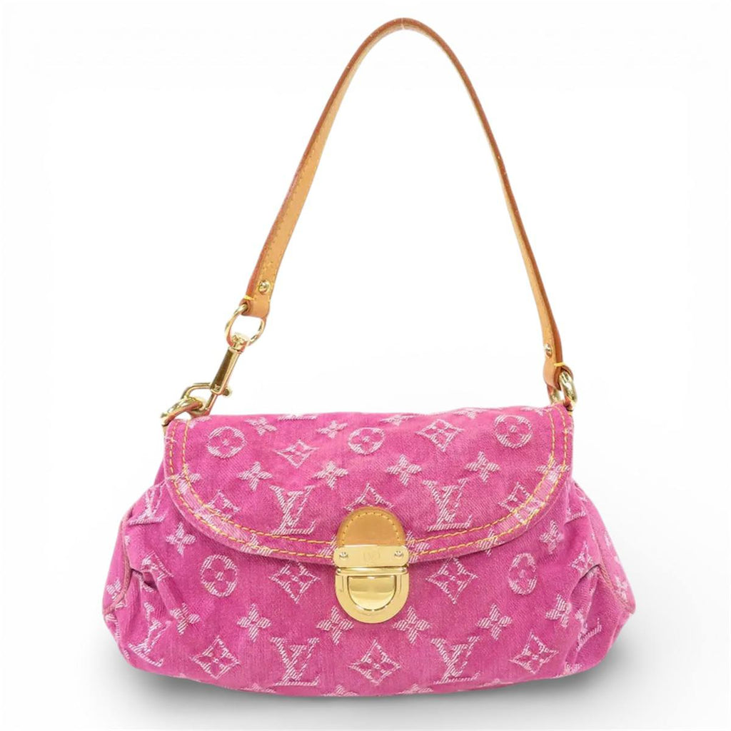 LV Denim Pleaty Pochette – Pink Monogram