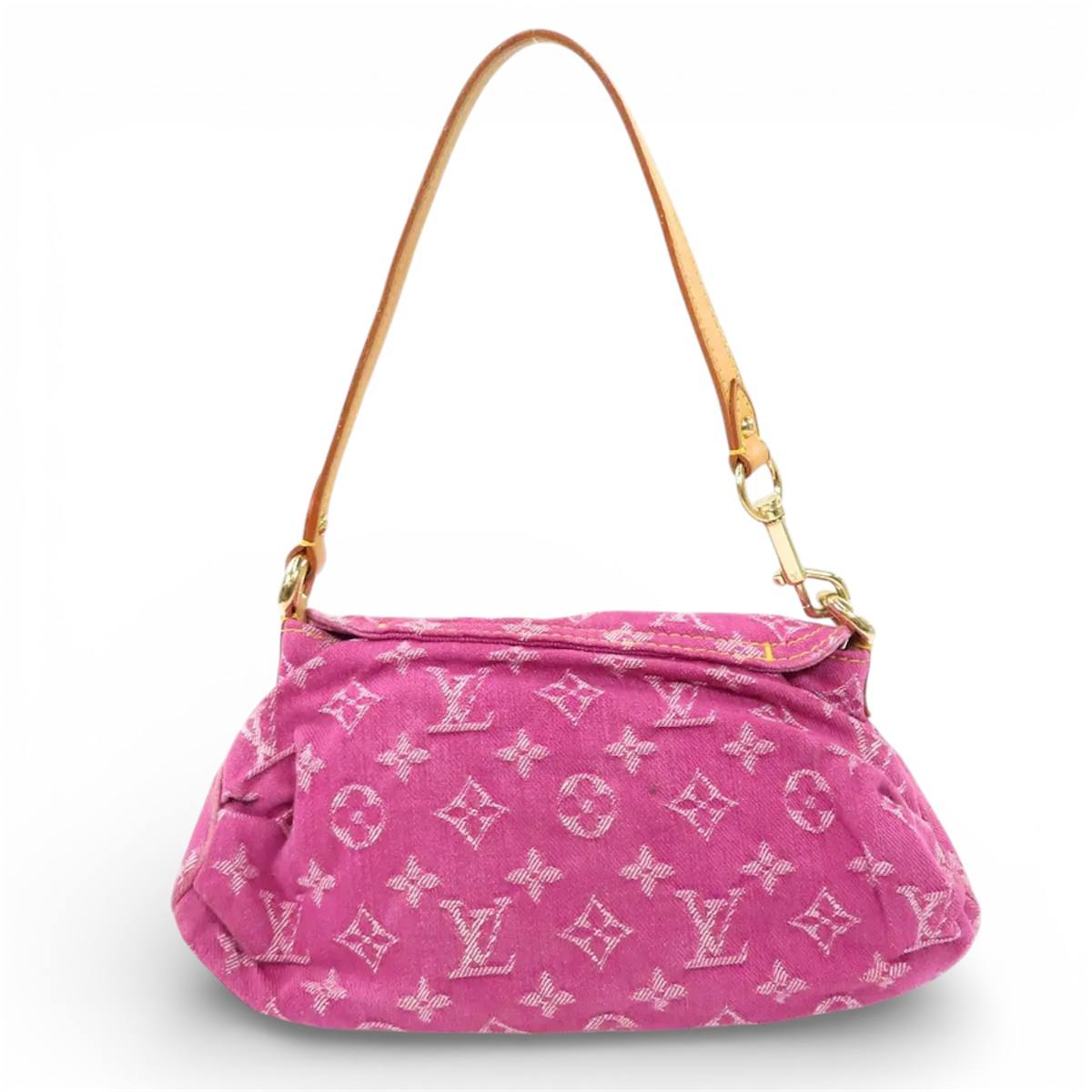 LV Denim Pleaty Pochette – Pink Monogram