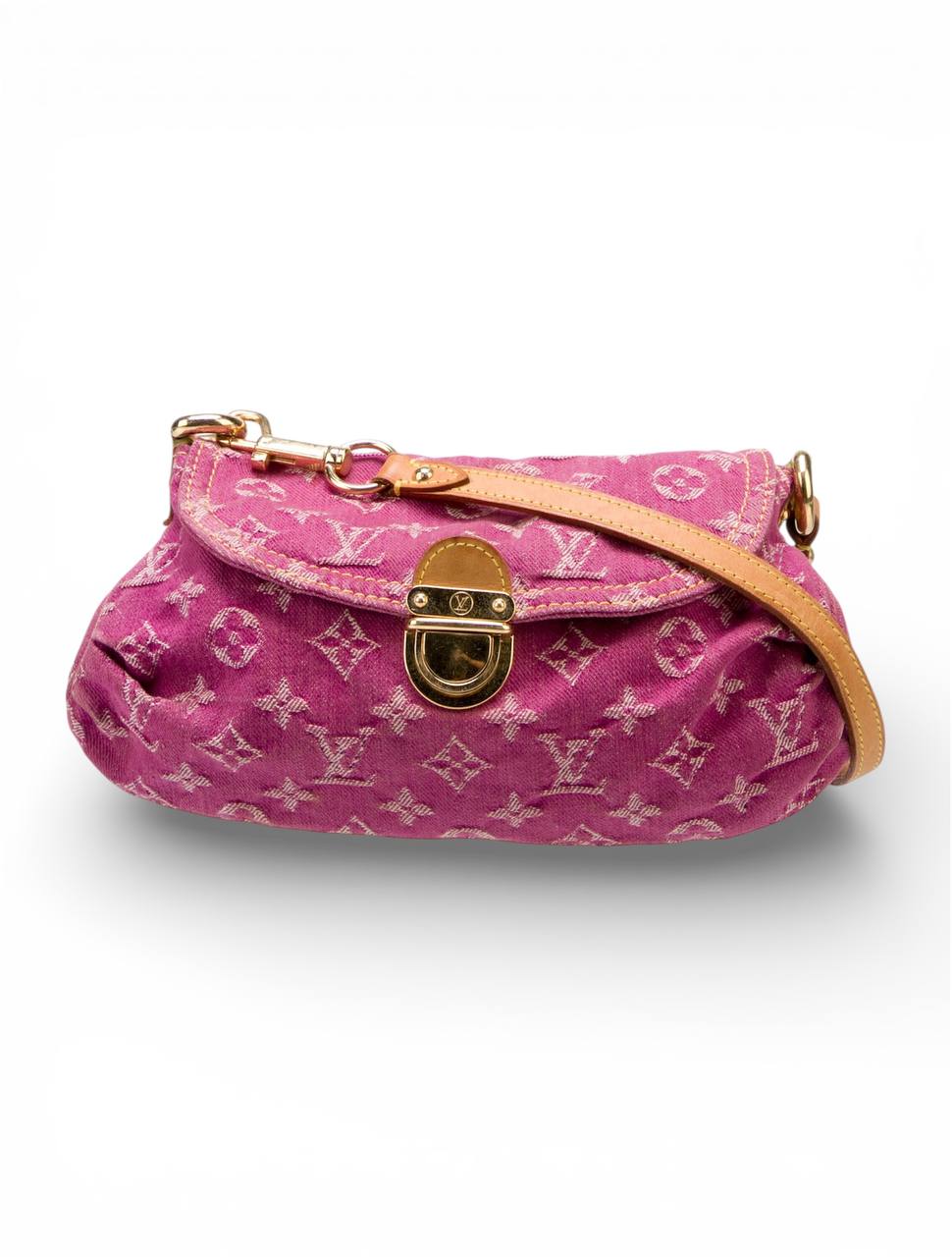 LV Denim Pleaty Pochette – Pink Monogram
