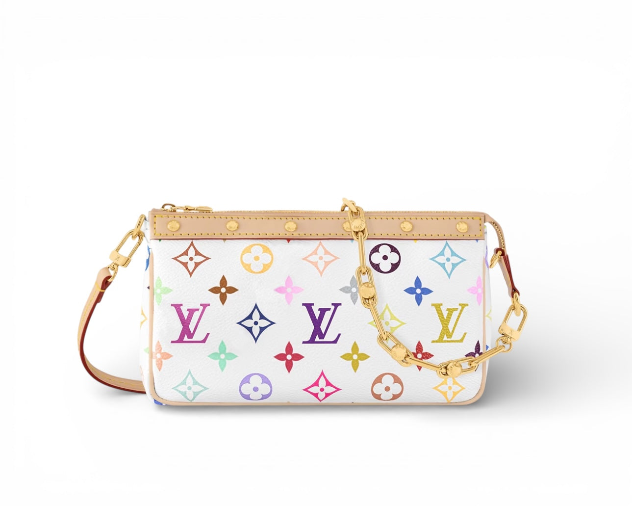 LV Monogram Pochette Multicolor (White)