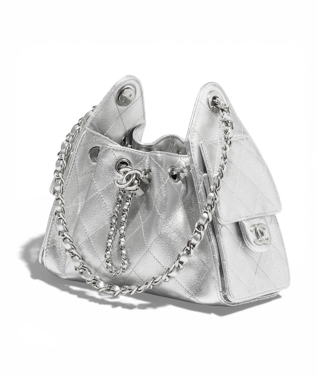 Chanel 25 Silver Mini Handbag
