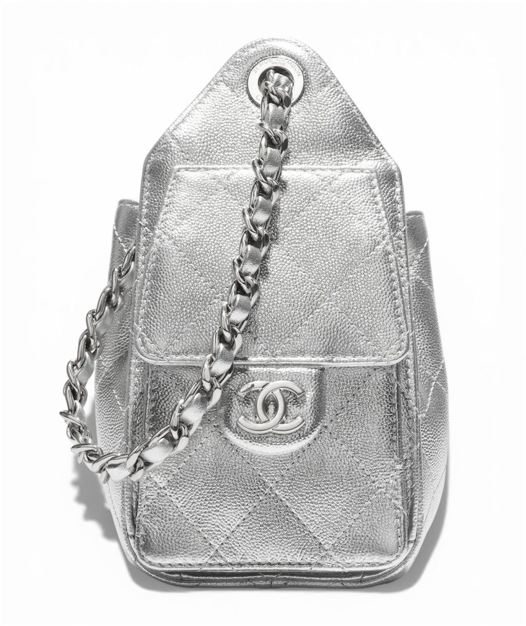 Chanel 25 Silver Mini Handbag