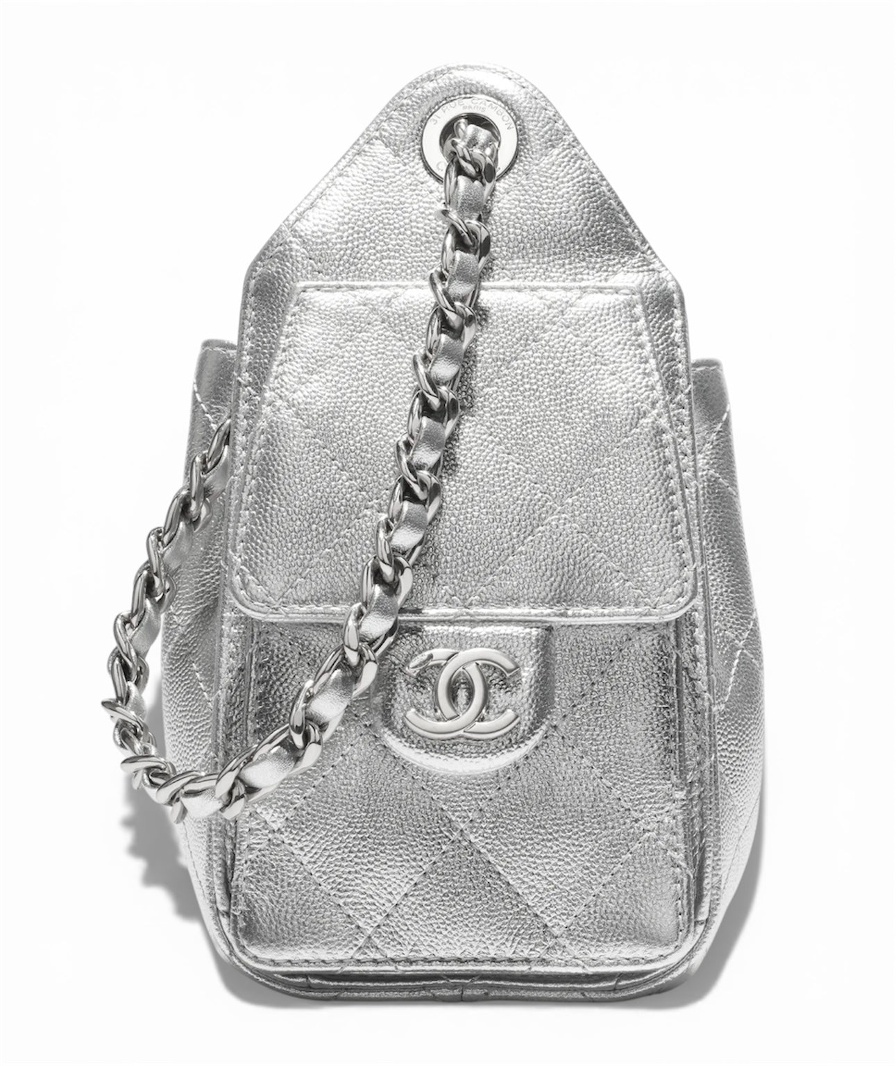 Chanel 25 Silver Mini Handbag