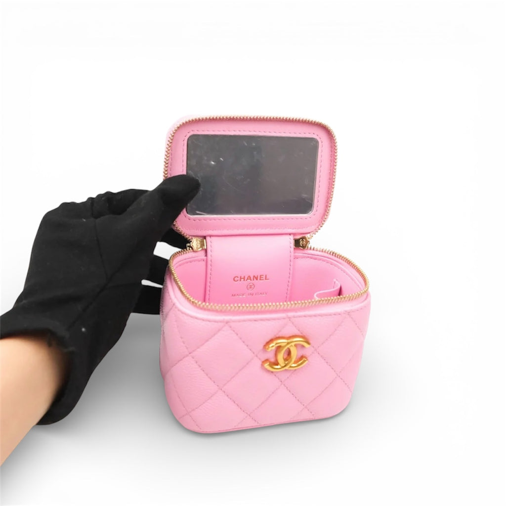 Chanel Mini CC Quilted Lambskin Vanity