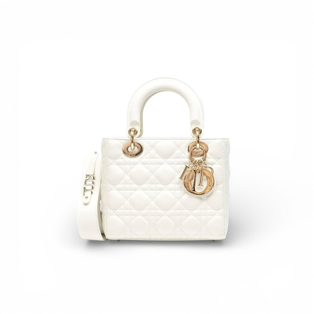 Dior Small Lady Dior Cristal White