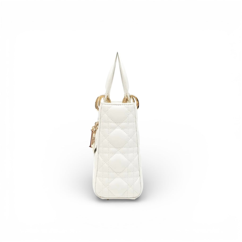 Dior Small Lady Dior Cristal White