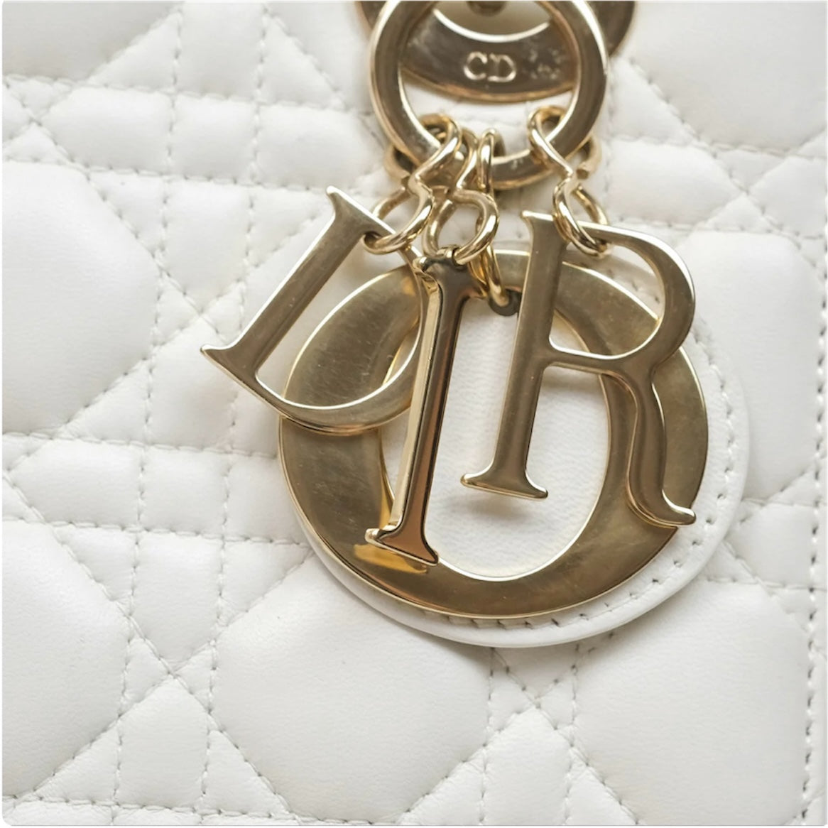 Dior Small Lady Dior Cristal White