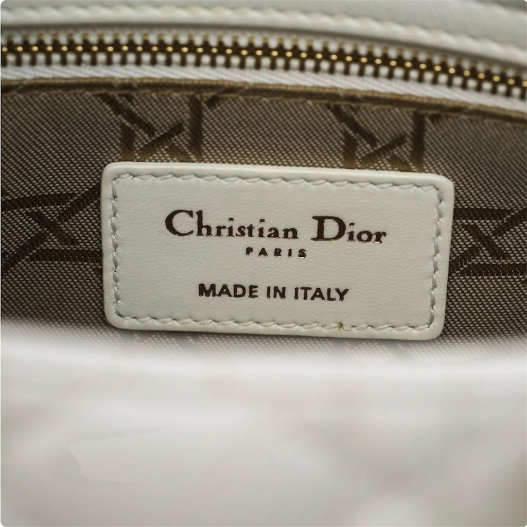 Dior Small Lady Dior Cristal White