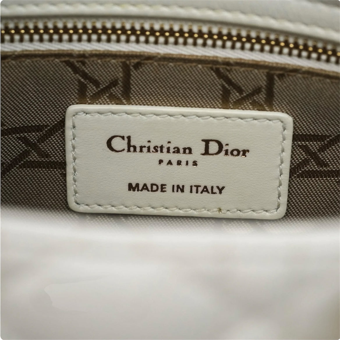 Dior Small Lady Dior Cristal White