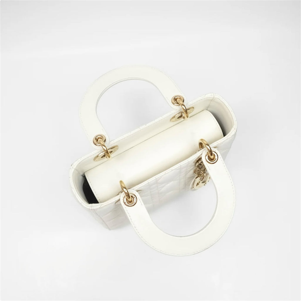 Dior Small Lady Dior Cristal White