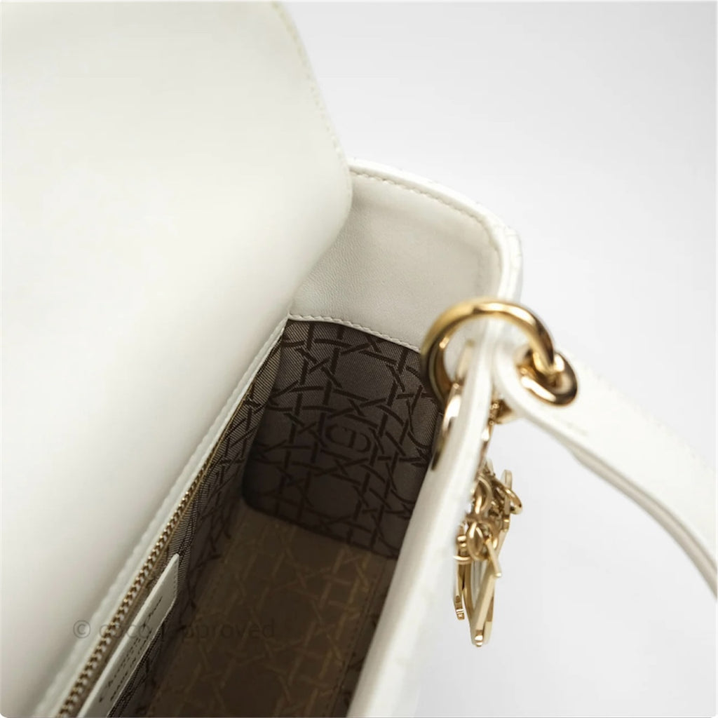 Dior Small Lady Dior Cristal White