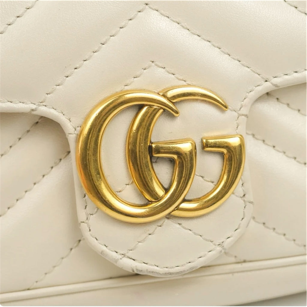 Gucci GG Marmont Super Mini Porcelain White