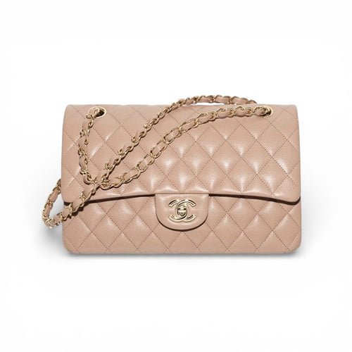 Chanel 21 Classic Flap Beige Caviar