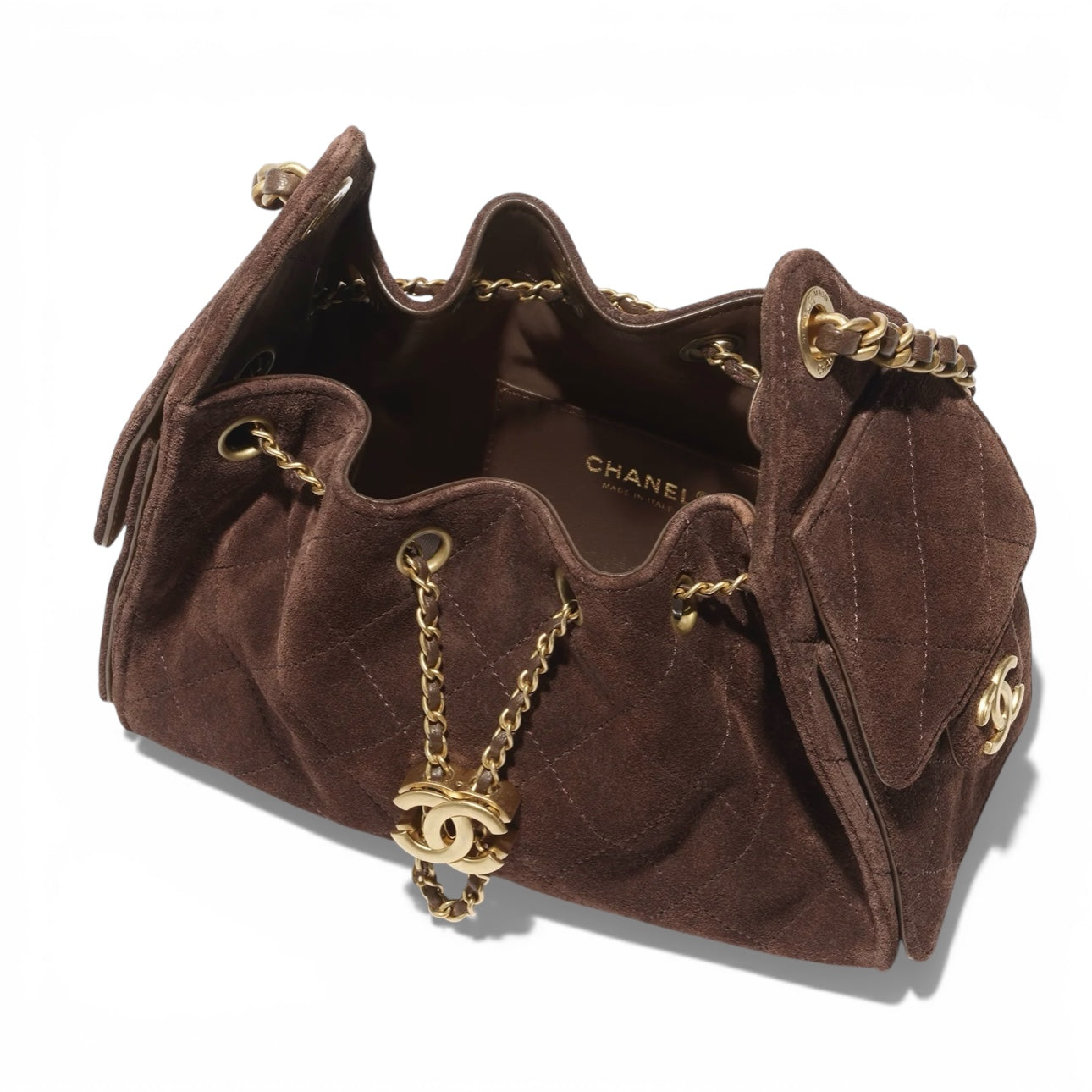 Chanel 25 Dark Brown Suede