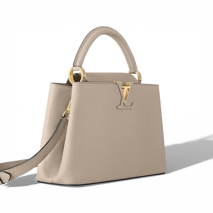 LV Capucines MM Galet Taurillon